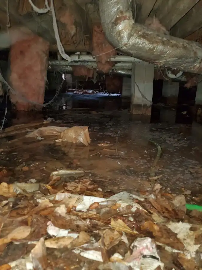 Crawl space flood assessment for Commercial Water Damage Restoration in Walton