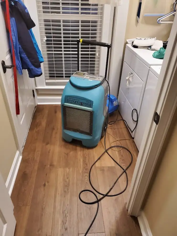 Commercial dehumidifier deployed for Flood Damage Cleanup in Walton